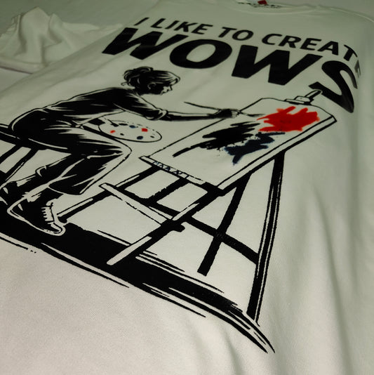 The Artist, Oversized drop shoulders T-shirt, 100% premium cotton.