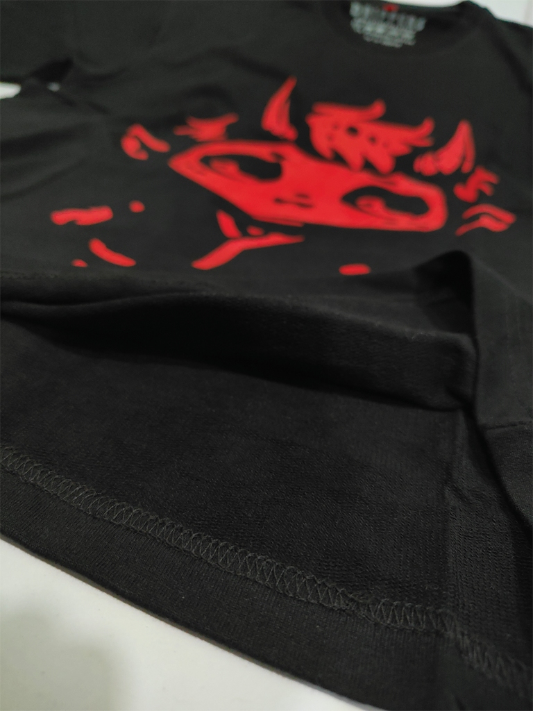 Baby Demon, Oversized drop shoulders T-shirt, 100% premium cotton.