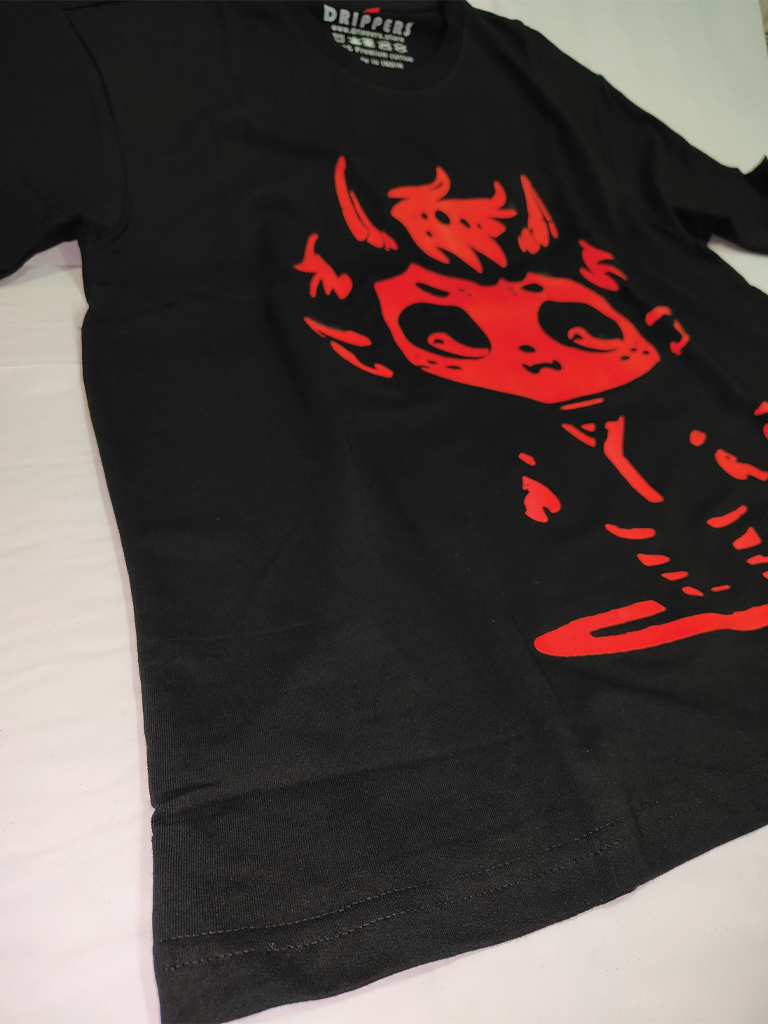 Baby Demon, Oversized drop shoulders T-shirt, 100% premium cotton.