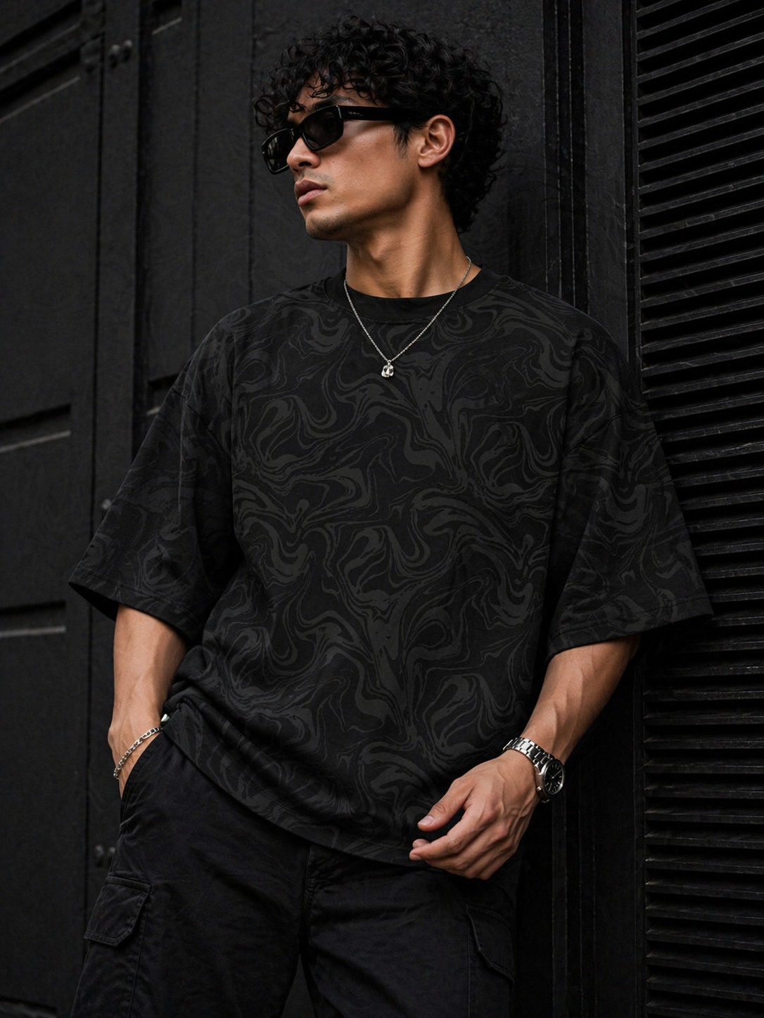 Camou – Oversized Drop Shoulder T-Shirt