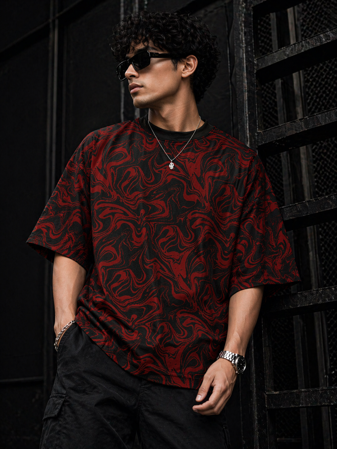 Camou – Oversized Drop Shoulder T-Shirt