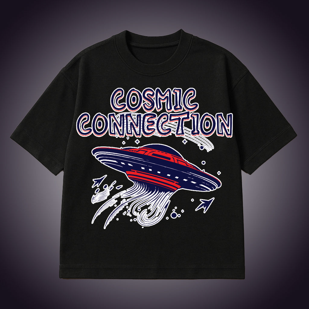 Cosmic Connection – Oversized Drop Shoulder T-Shirt
