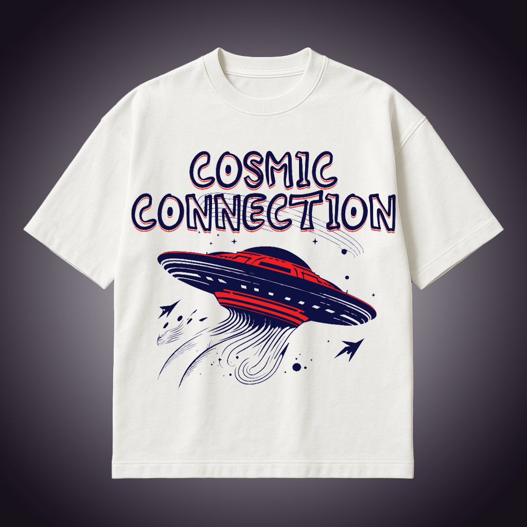 Cosmic Connection – Oversized Drop Shoulder T-Shirt