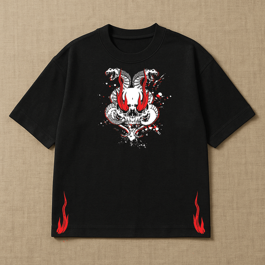 Sarpa, Oversized drop shoulders T-shirt, 100% premium cotton.