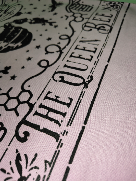 The queen in lavender, Oversized drop shoulders T-shirt, 100% premium cotton.