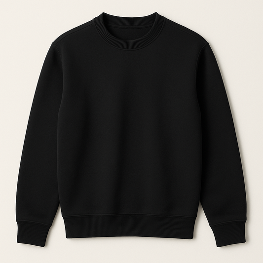 Drip black, regular fit sweatshirt, 320 GSM.